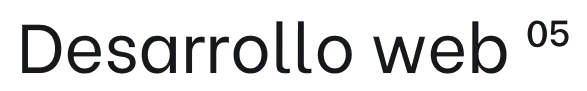Desarrollo web